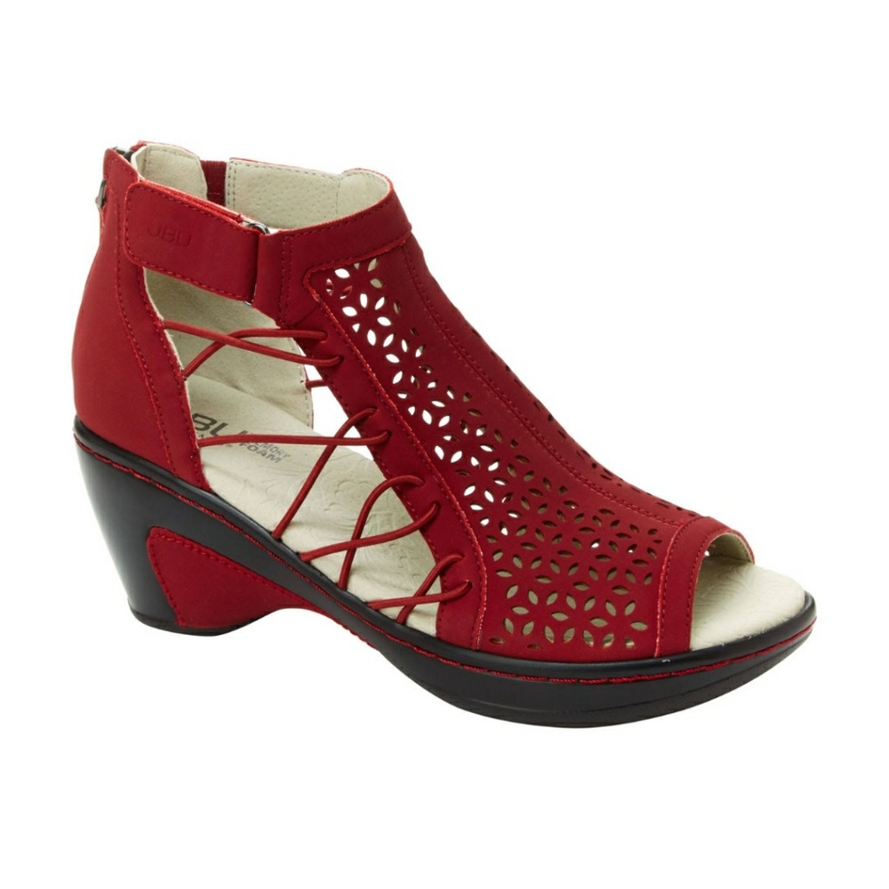 JBU by Jambu Nelly Wedge Sandal Size 11 Red